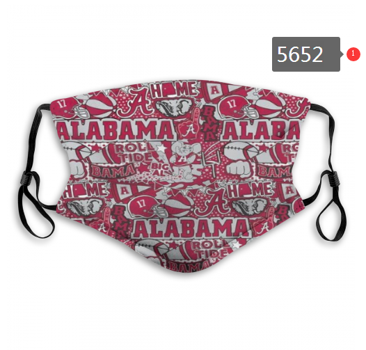 2020 NCAA Alabama Crimson Tide #12 Dust mask with filter